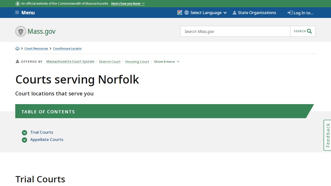 Courts serving Norfolk | Mass.gov